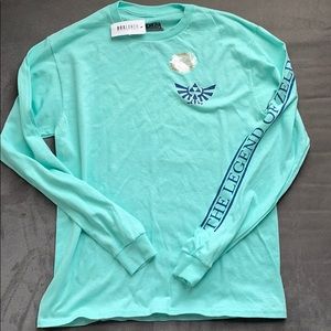 Legend of Zelda Teal long sleeve shirt